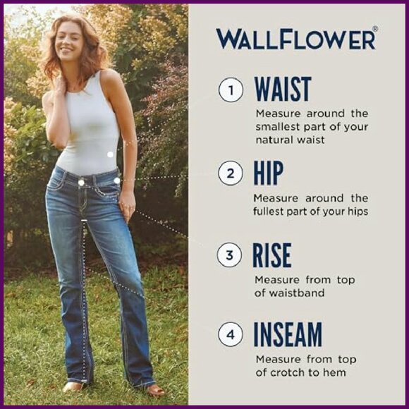 Bootcut Mid-Rise Stretch Jeans with Belt - Sizes 0-24 - Picture 7 of 8